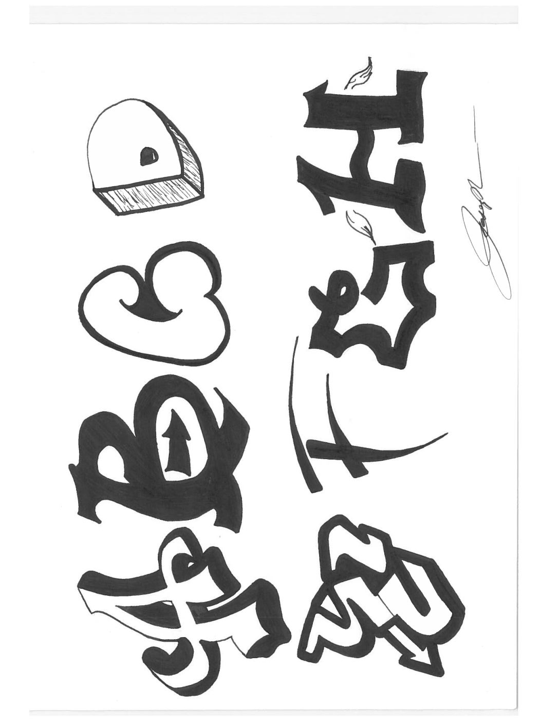 graffiti letter e