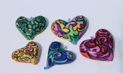 ceramic lesson hearts