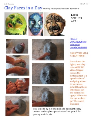 Ceramic Lesson: Faces in Clay
