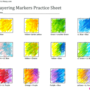 Worksheet Layering Magic Markers
